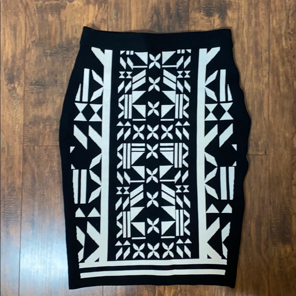 H&M AZTEC SWEATER SKIRT SIZE M